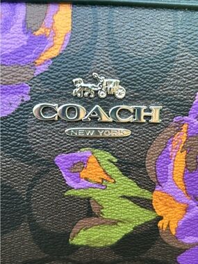 COACH Floral crossbody bag in Purple, Green & Orange